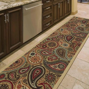 Ottohome Collection Non-Slip Rubberback Paisley Design 2X7 Indoor Runner Rug,... - Picture 1 of 1