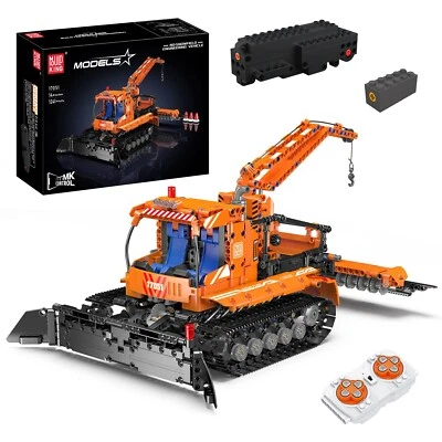Mould King 17051 Snowplow Pistenraupe Schneeschaufelwagen Klemmbausteine RC