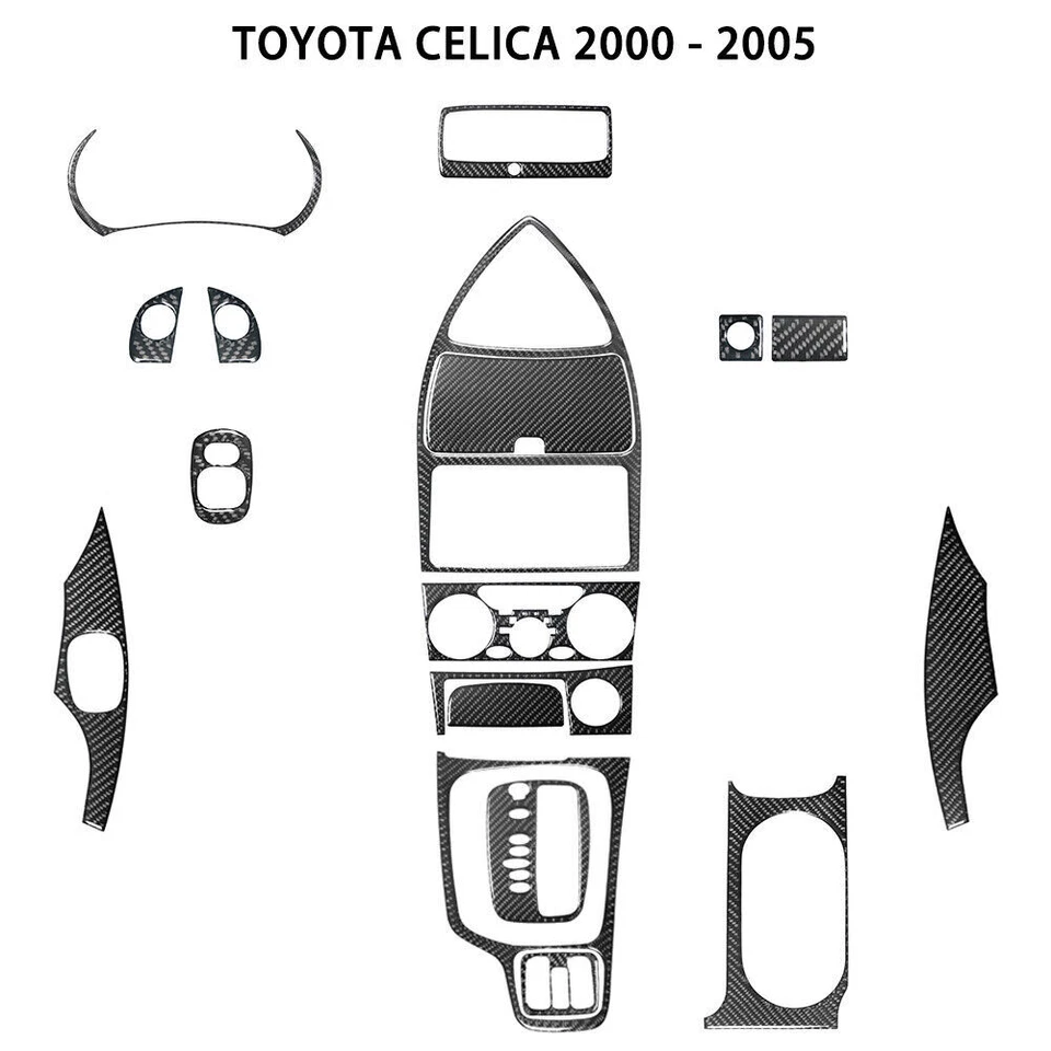 Kit de cubierta interior completo de fibra de carbono de 18 piezas para Toyota Celica 2000-2005 Foto 1 de 4