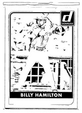 2016 Donruss #109 Billy Hamilton Test Proof Cyan MT/NMT
