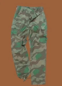 GERMAN SPLINTER CAMOUFLAGE PANTS MILITARY BDU CARGO 6 POCKET FATIGUE TROUSERS - Picture 1 of 9