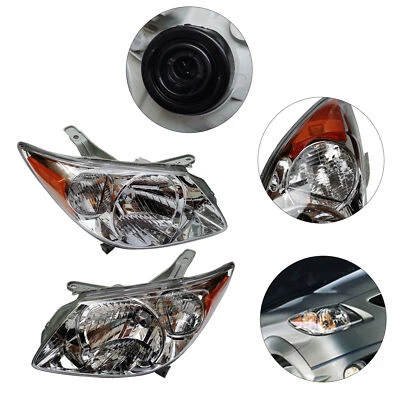 Pair Left & Right For 2005-2008 Pontiac Vibe Wagon Headlamps Assembly Headlights - Image 1 of 4