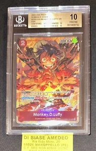 BGS 10 MONKEY.D.LUFFY. OP01-024 SR ROMANCE DAWN ENGLISH 2022 PRISTINE! - Imagen 1 de 8