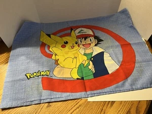 Funda de almohada reversible estándar ceniza Nintendo Pokemon Pikachu 1998 vintage - Imagen 1 de 5