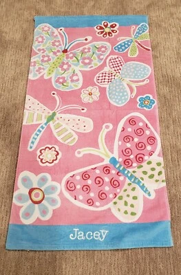 Pottery Barn Kids Butterfly Beach Towel "Jacey" New  - Image 1 of 4