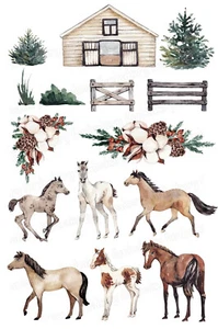 Pferde eßbar Muffin Tortenbild Aufleger Party Deko Geburtstag Geschenk Reitstall - Bild 1 von 11