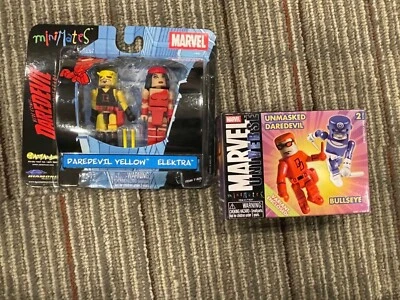 Marvel Minimates Elektra onda 1; variante UNMASKED DAREDEVIL BULLSEYE Foto 1 de 3