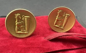 Ilias Lalaounis, Yellow Gold 18K Cufflinks, Aquarius, 16,95 gr / 0.597 oz. - Picture 1 of 12