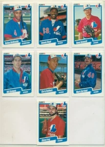 MLB-BASEBALL CARD LOT-1990-FLEER-7 CARDS-MONTREAL EXPOS-FREY-GARDNER-NABHOLZ - Picture 1 of 2