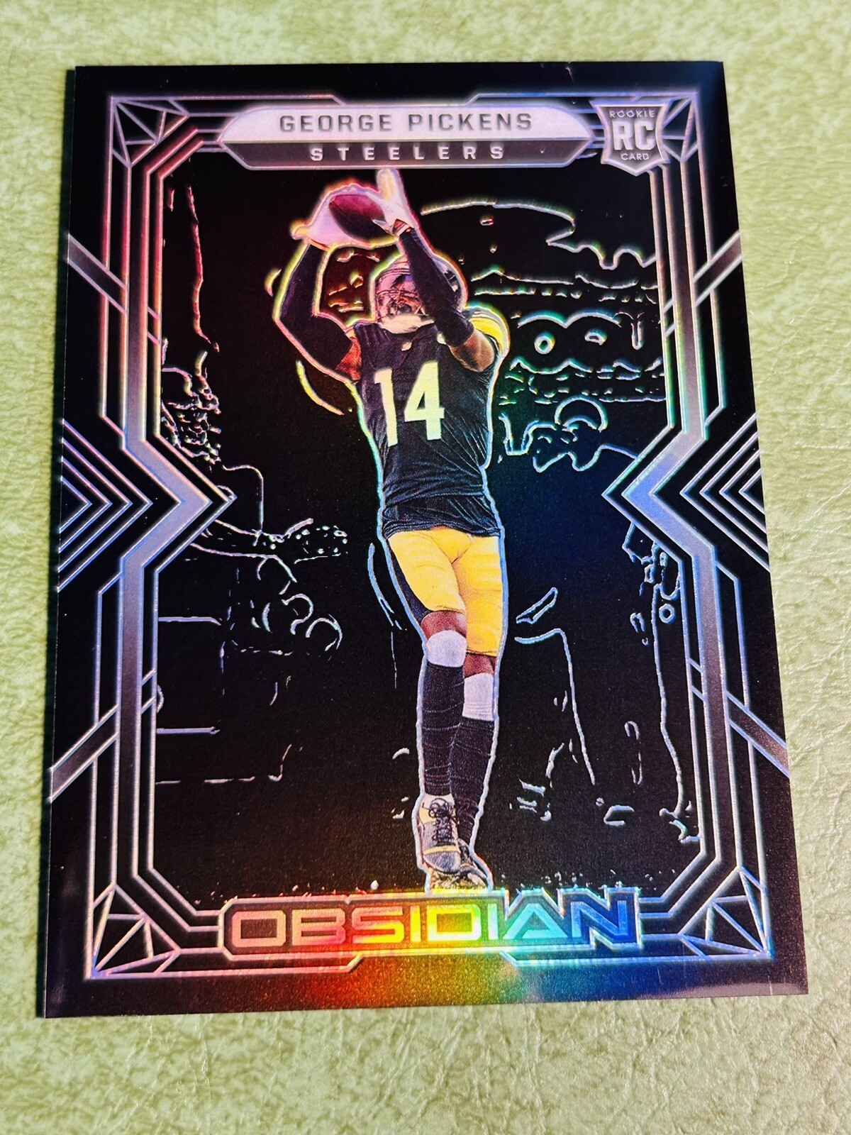 2022 Panini Obsidian Rookie George Pickens RC Holo #118 Steelers