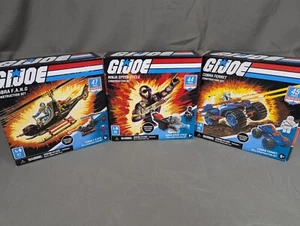 GI Joe Construction Set Lot Of 3 Ninja Cycle Cobra FANG Ferret Hasbro - Picture 1 of 18