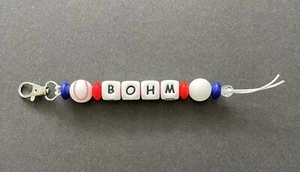 ALEC BOHM PHILLIES BACKPACK DIAPER BAG BEADED SILICONE BEAD KEYCHAIN NEW - Picture 1 of 1