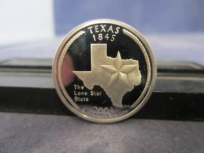 2004-S Texas Silver Quarter Deep Cameo Mirror Proof Upper Grading Ranges - Image 1 of 3