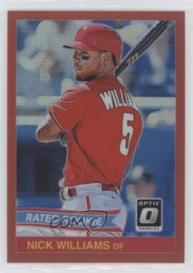 2018 Panini Donruss Optic Rated Retro 1984 Red Prizm /99 Nick Williams Rookie RC