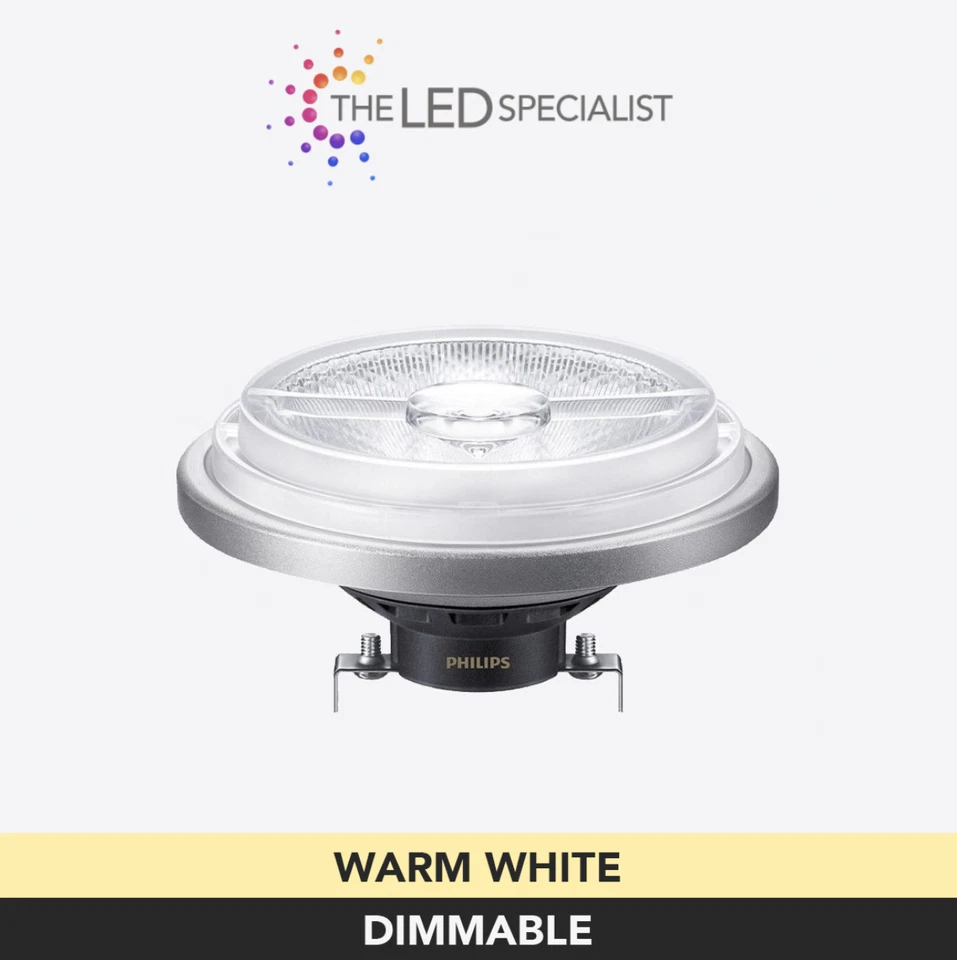 Phillips 20W - 100W LED AR111 2700K Dimmable Warm White Spotlight - Image 1 of 1