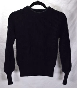 Madewell Womens Crewneck Cable Knit Sweater XS Navy - Picture 1 of 5