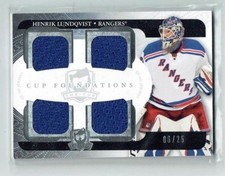 11-12 UD The Cup Foundations  Henrik Lundqvist  /25  Quad Jerseys  HOF