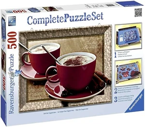 RAVENSBURGER KOMPLETTES PUZZLE SET 500 STCK. ZEIT FÜR CAPPUCCINO. ARTIKEL NR. 14892. NEU - Bild 1 von 3