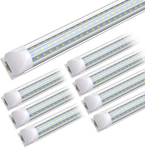 8 Pack T8 8FT LED Tube Lights 120W 8Foot LED Shop Garage Warehouse Light Fixture - Picture 1 of 12