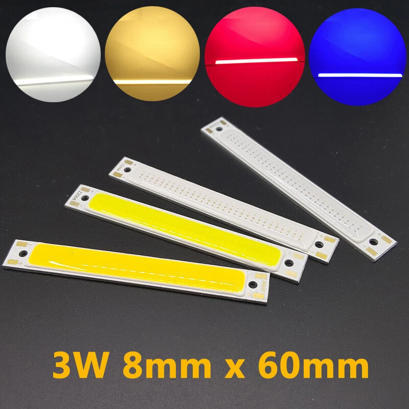 1/5/10x LED COB Strip Light Chip Bulb 60mm 3W DIY Lamp LED Light Source DC 3V HL - Image 1 of 4
