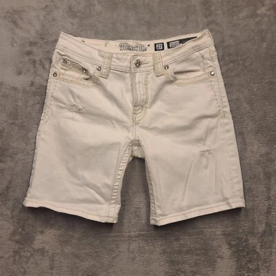 Miss Me Jean Shorts Womens 27 Boyfriend Relaxed Fit Stretch Embellished Y2K - Image 1 of 4