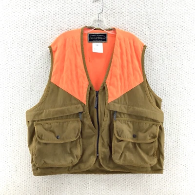 Chaleco de Caza Field & Stream Para Hombre XL Naranja Marrón Cremallera Completa Bolsillos Llamadas de Pato Foto 1 de 4