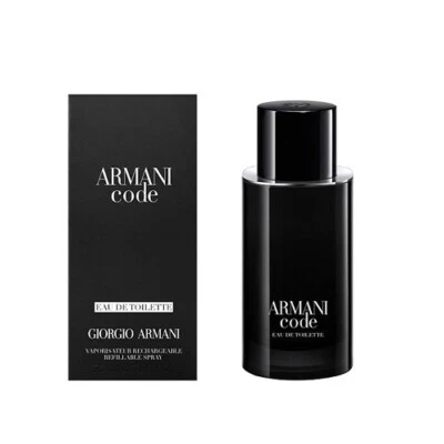 ARMANI CODE 75ML EDT REFILLABLE SPRAY BRANDNEU & VERSIEGELT *NEUE VERPACKUNG* - Bild 1 von 3