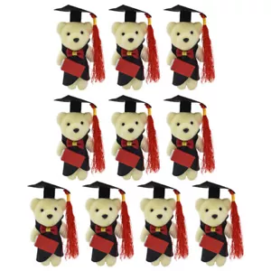 10X Adorable Graduation Bear Dolls Flower Bouquet Bear Decorations Lovely Bear - Picture 1 of 12