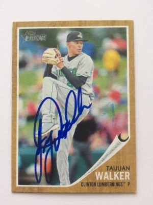 Taijuan Walker 2011 Topps Heritage Minors Autographed Signed RC Rookie Mariners Foto 1 de 2