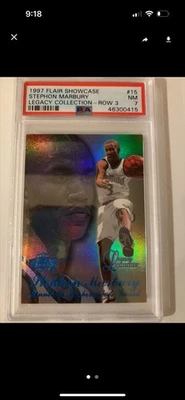 Camiseta Flair Showcase Legacy Collection 1997 3/100 Marbury Row 3 numerada PSA 7 Foto 1 de 3