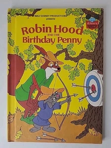 Vintage 1982 Disney’s Wonderful World Of Reading Robin Hood And The Birthday PennyHC - Bild 1 von 6
