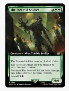 The Foretold Soldier (Extended Art) | MTG WHO | Golgari Foretell Lure EDH | NEU  - Bild 1 von 4