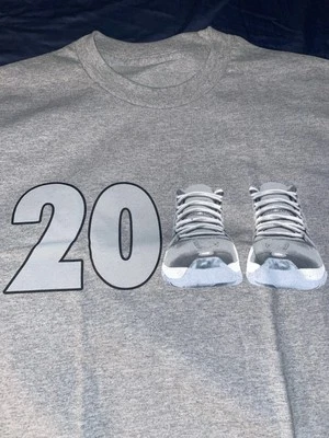 Bobby Fresh Men’s T Shirt XL Jordan Cool Gray 11 Match 2011 Sneaktip Sneakers - Image 1 of 4