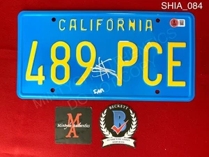 Shia LaBeouf Autogramm signed Nummernschild Transformers Sam Beckett COA - Bild 1 von 2