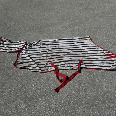 75/78” Red/White/Blue Smartpak Horse Fly Sheet - Image 1 of 4