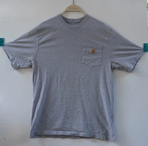 Camiseta Carhartt Para Hombre Gris Bolsillo Crew Mangas Cortas Ajuste Original Talla M - Imagen 1 de 9