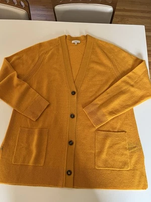 Lafayette 148 Mustard Yellow Cashmere Cardigan Sweater..Sz L - Image 1 of 4