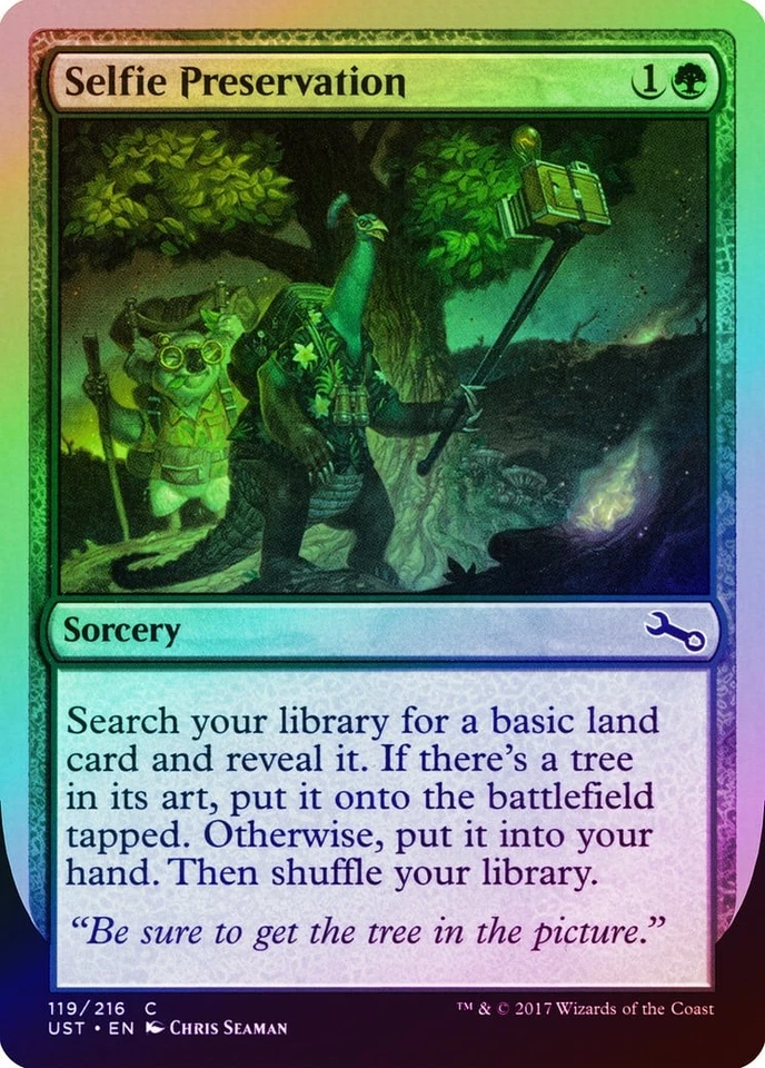 Selfie Preservation FOIL Unstable PLD Green Common MAGIC MTG CARD ABUGames - Image 1 of 1