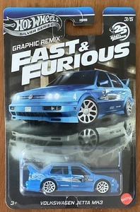 Hot Wheels Silver Series Fast & Furious Volkswagen Jetta MK3 Graphic Remix Car - Picture 1 of 2