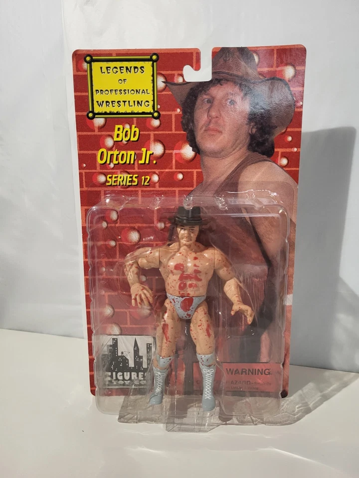 Bob Orton Jr. Legends of Wrestling 2000 Signed Action Figure on Card