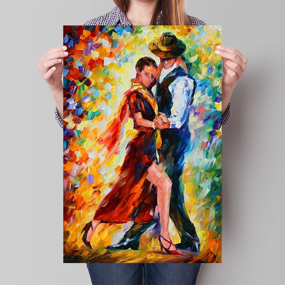 Man and Woman Dancing Canvas Painting Wall Art Poster & Print Home Decor Mural - Image 1 of 4