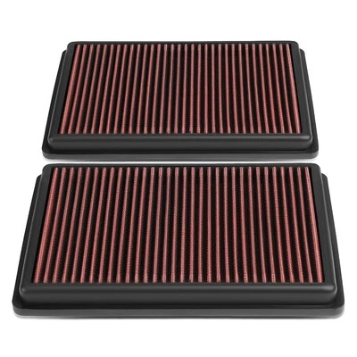 For 2007-2015 Jaugar XK XKR 4.2L 5.0L Reuseable High Flow Panel Air Filter Red - Image 1 of 4