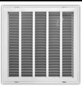 Everbilt 20 in. x 20 in. Steel Return Air Filter Grille in White - Foto 1 di 2
