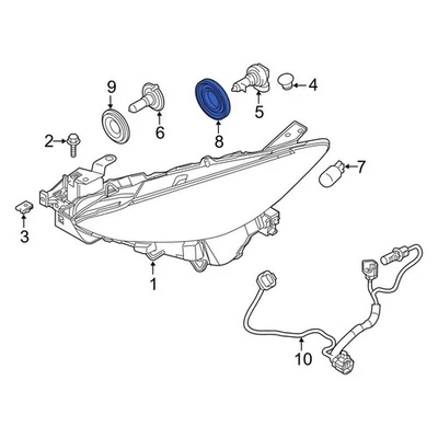 For Mazda CX-5 2013-2016 Mazda C513510A1 Headlight Bulb Cap Foto 1 de 4