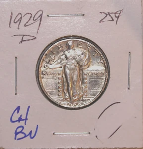 1928-D Standing Liberty Quarter - CH BU - #3477D - Picture 1 of 3