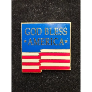 God Bless America Red White Blue USA Flag Lapel Pin - Picture 1 of 3