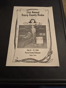 Programa de recuerdos 51st Annual Scurry County Rodeo, Snyder Texas 1986 - Imagen 1 de 4