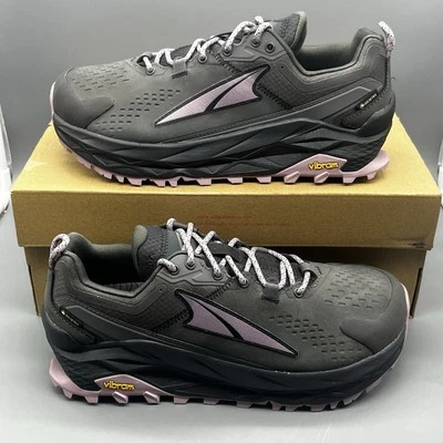 Altra Olympus 5 GTX Womens 9.5 Low Black Purple Grey Trail Hiking Shoes TRIED ON - Image 1 of 4