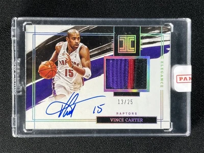 2021-22 Panini Impeccable Vince Carter #ER-VCT Elegance Patch Jersey Auto /25 - Image 1 of 3