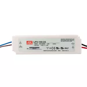Mean Well LED Power Supply LPV-100-24 driver transformer 100W 24V 4.2A IP67 - Picture 1 of 1